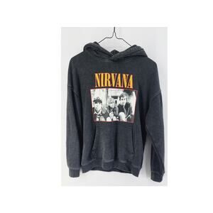 H&M Nirvana Acid Wash Licensed Graphic Hoodie Kids Size 12/14